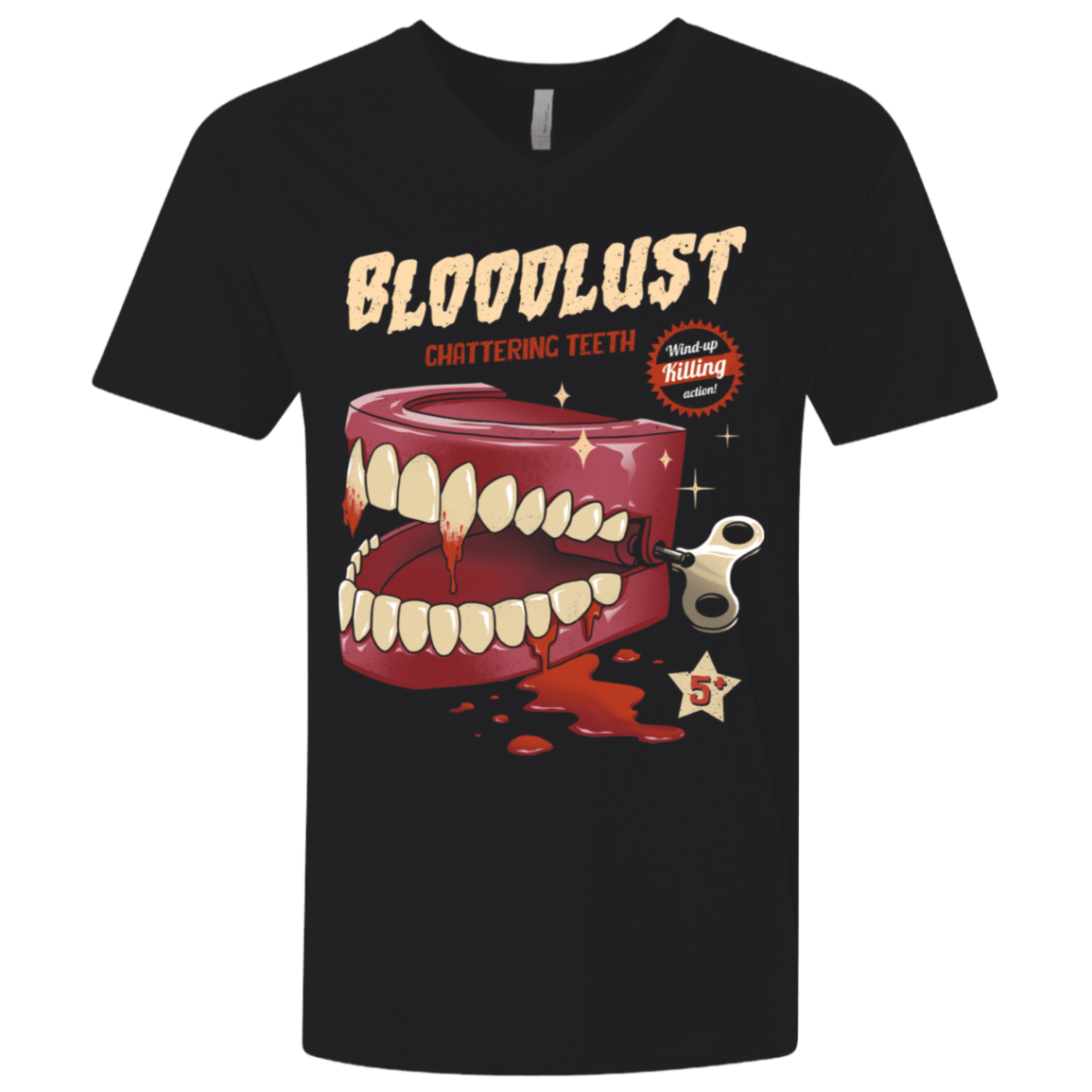 T-Shirts Black / X-Small Wind-Up Killer Teeth Men's Premium V-Neck