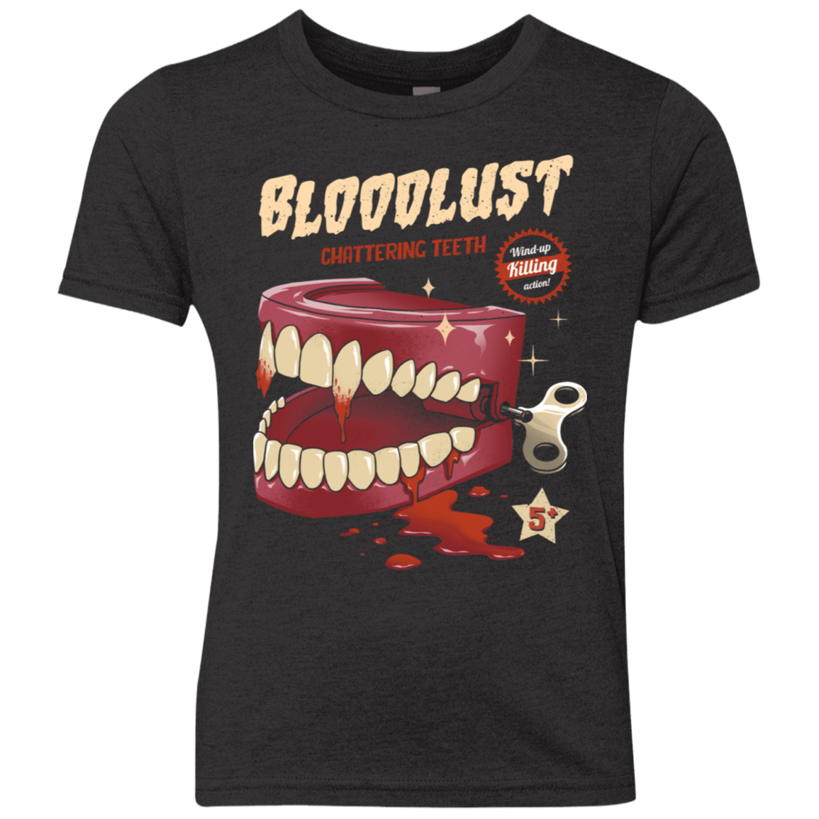 T-Shirts Vintage Black / YXS Wind-Up Killer Teeth Youth Triblend T-Shirt