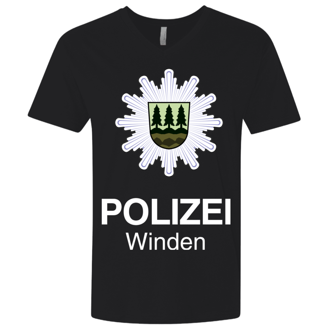 T-Shirts Black / X-Small Winden Polizei Men's Premium V-Neck