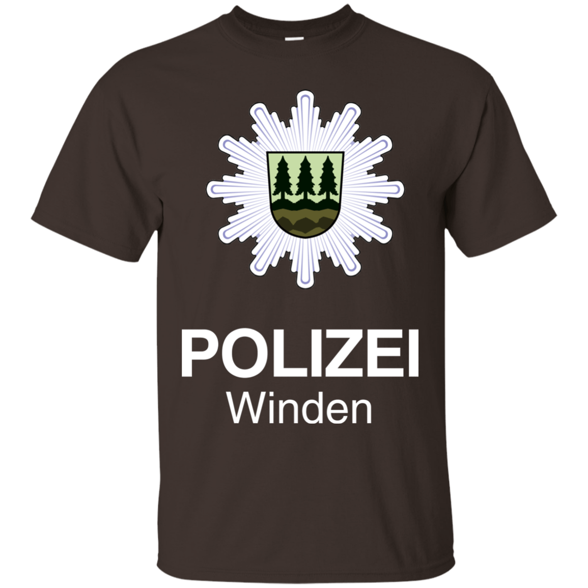 T-Shirts Dark Chocolate / Small Winden Polizei T-Shirt
