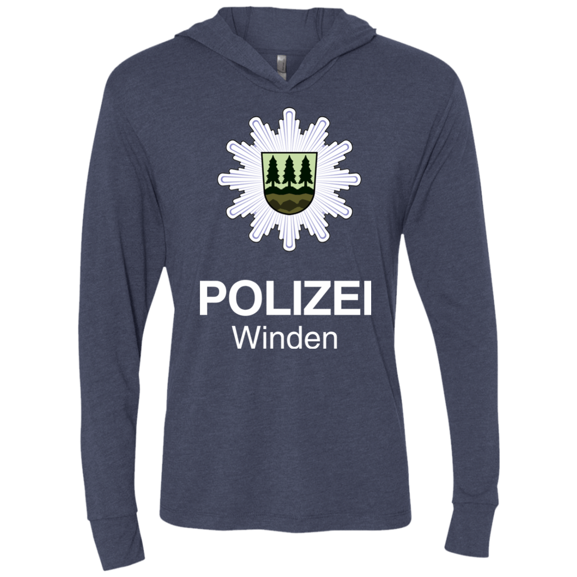 T-Shirts Vintage Navy / X-Small Winden Polizei Triblend Long Sleeve Hoodie Tee