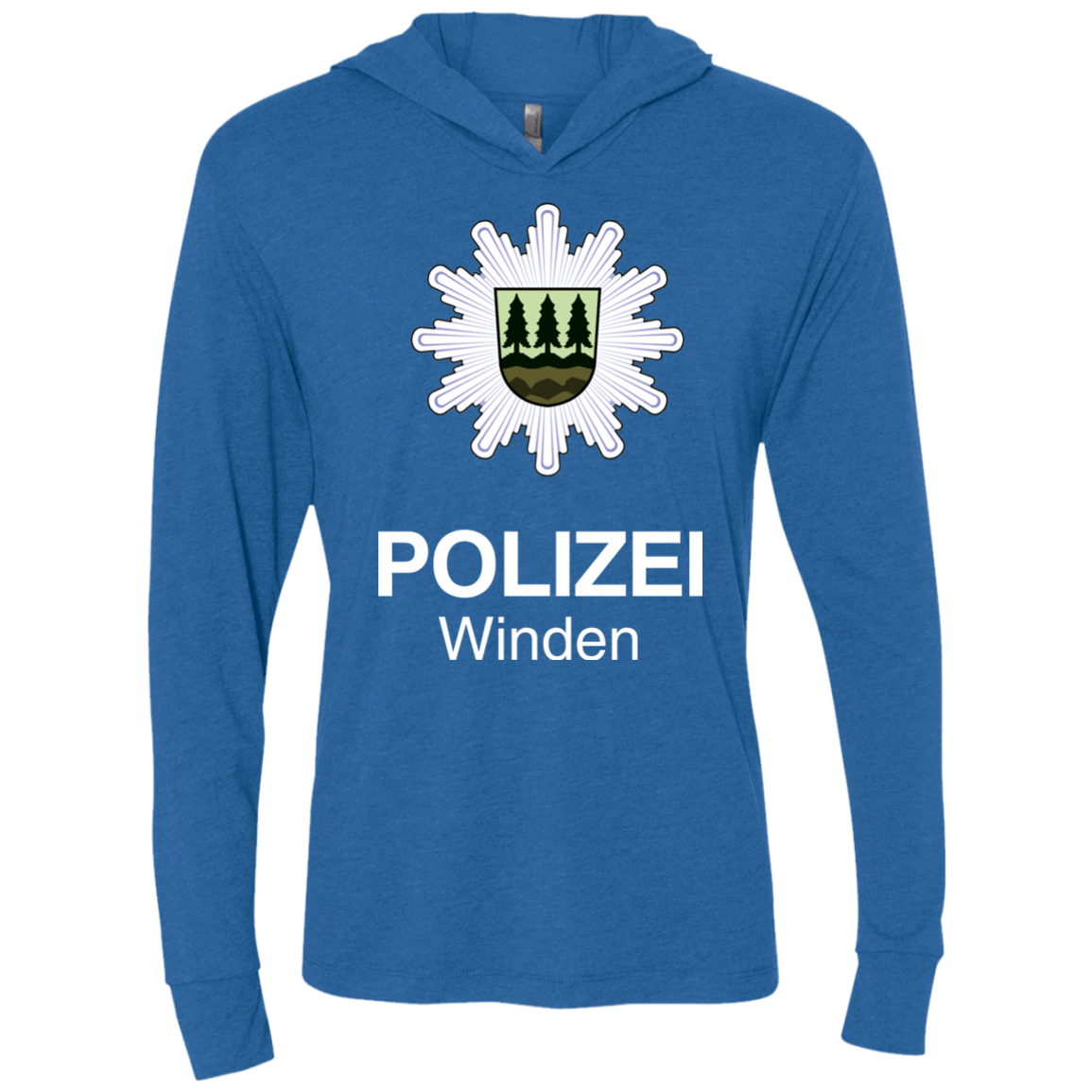 T-Shirts Vintage Royal / X-Small Winden Polizei Triblend Long Sleeve Hoodie Tee