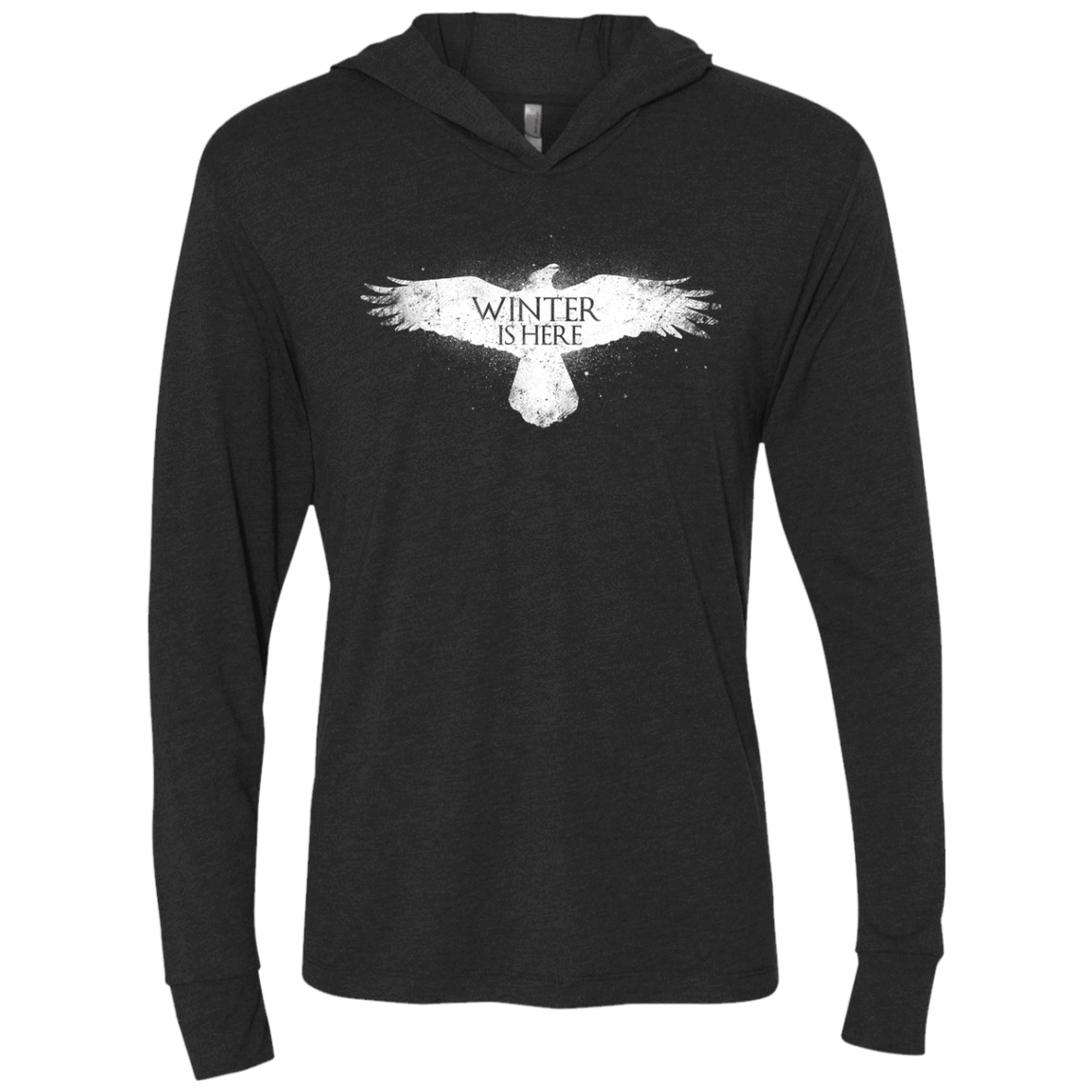 T-Shirts Vintage Black / X-Small Winter is here Triblend Long Sleeve Hoodie Tee