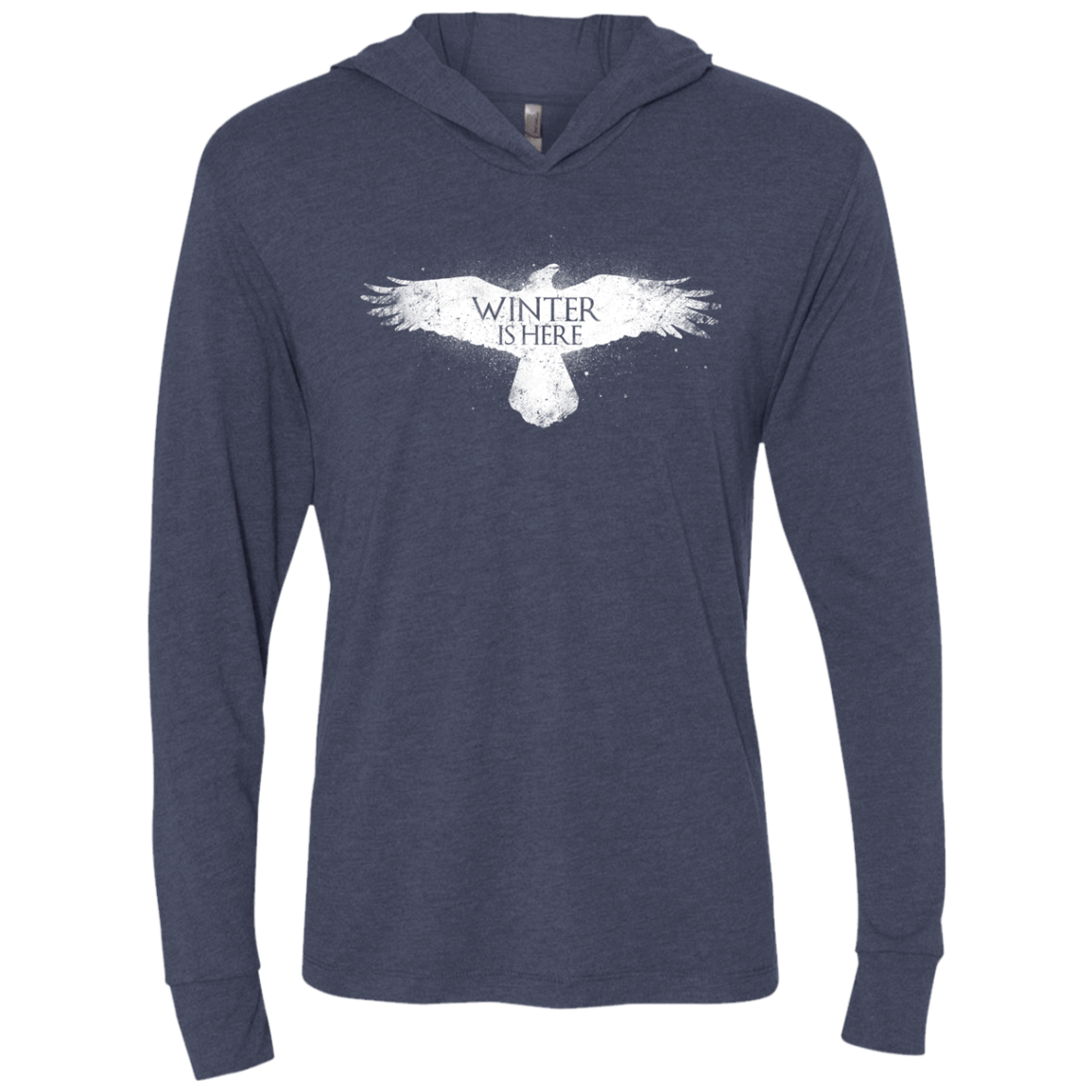 T-Shirts Vintage Navy / X-Small Winter is here Triblend Long Sleeve Hoodie Tee