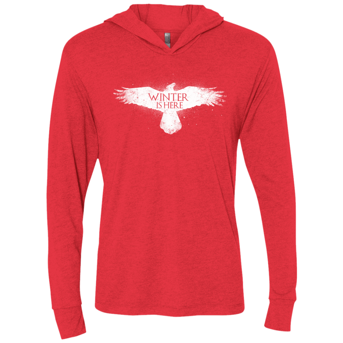 T-Shirts Vintage Red / X-Small Winter is here Triblend Long Sleeve Hoodie Tee