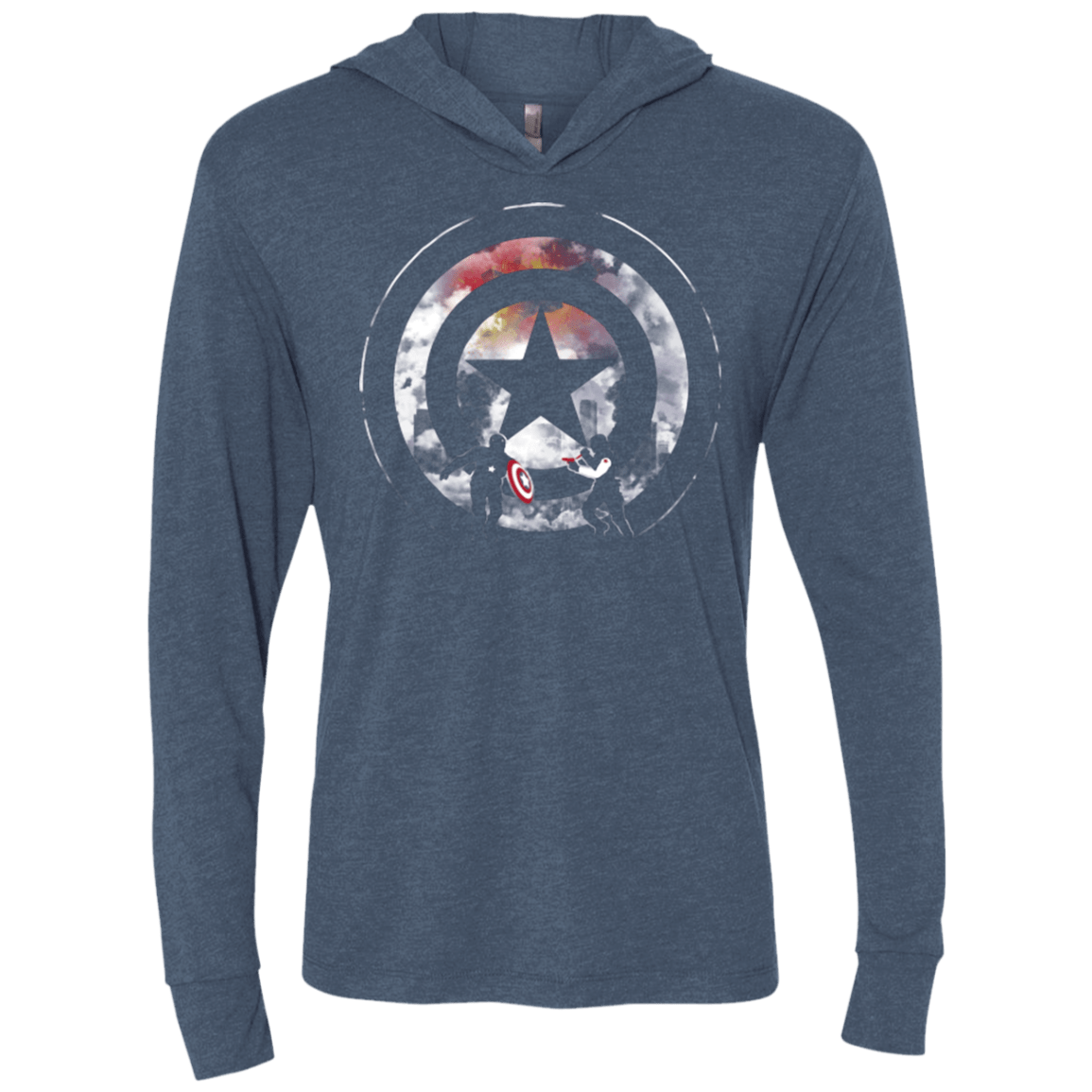 T-Shirts Indigo / X-Small Winter VS America Triblend Long Sleeve Hoodie Tee