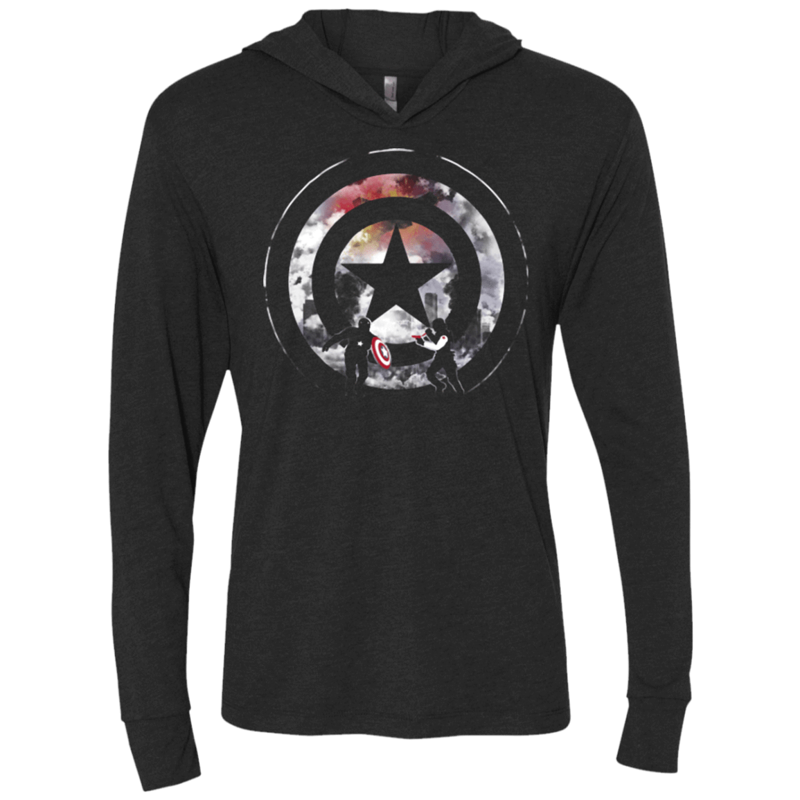 T-Shirts Vintage Black / X-Small Winter VS America Triblend Long Sleeve Hoodie Tee