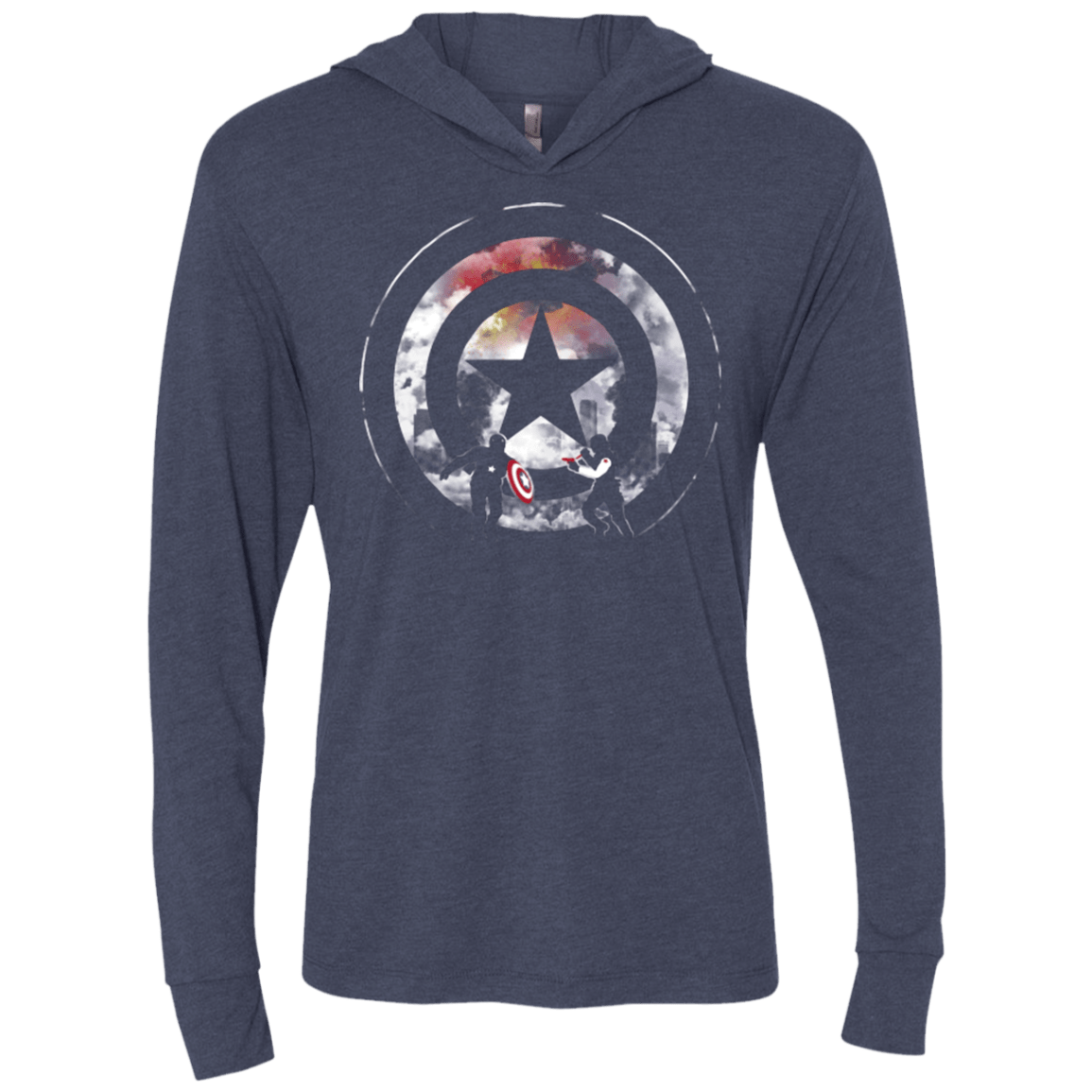 T-Shirts Vintage Navy / X-Small Winter VS America Triblend Long Sleeve Hoodie Tee