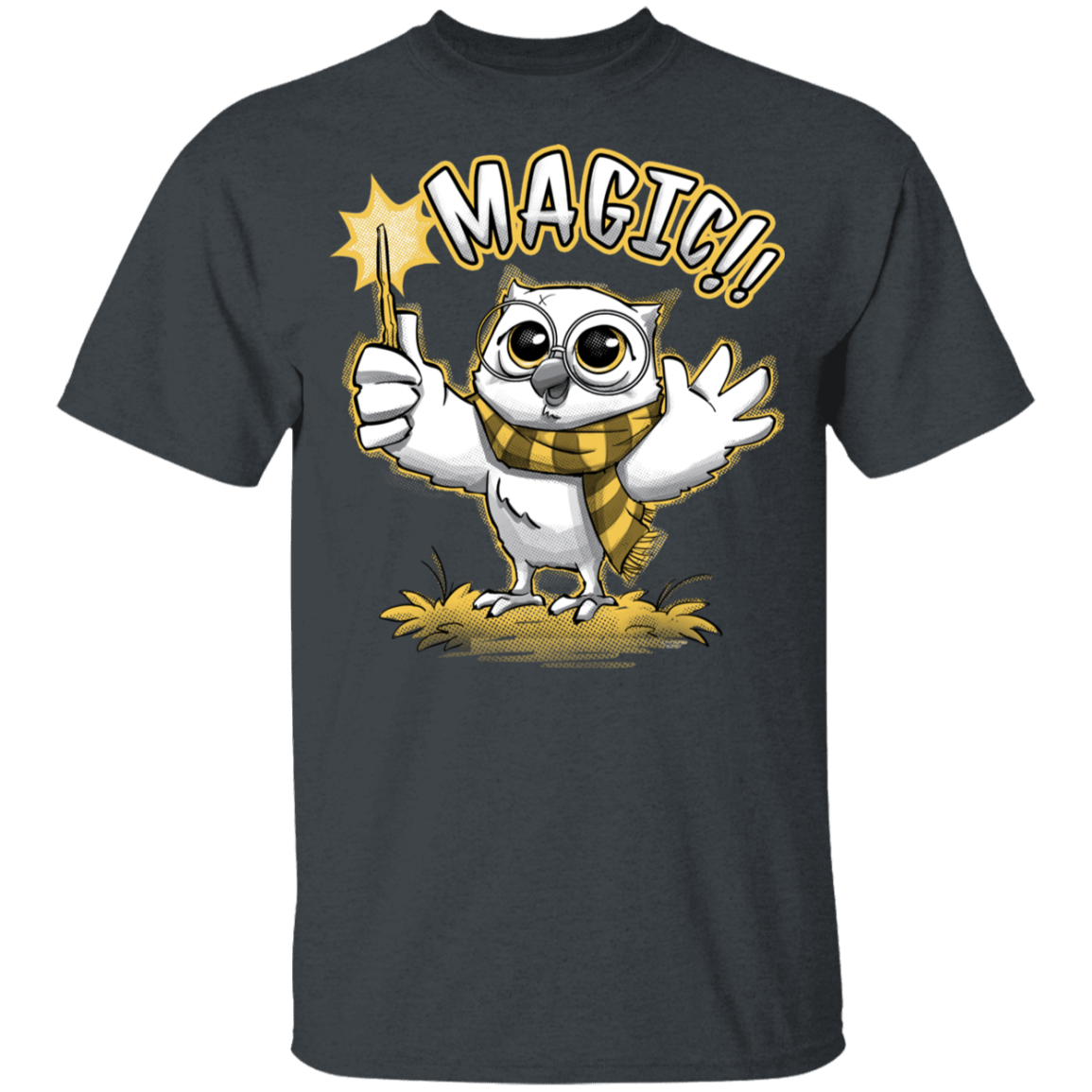 T-Shirts Dark Heather / YXS Wizard Owl Youth T-Shirt