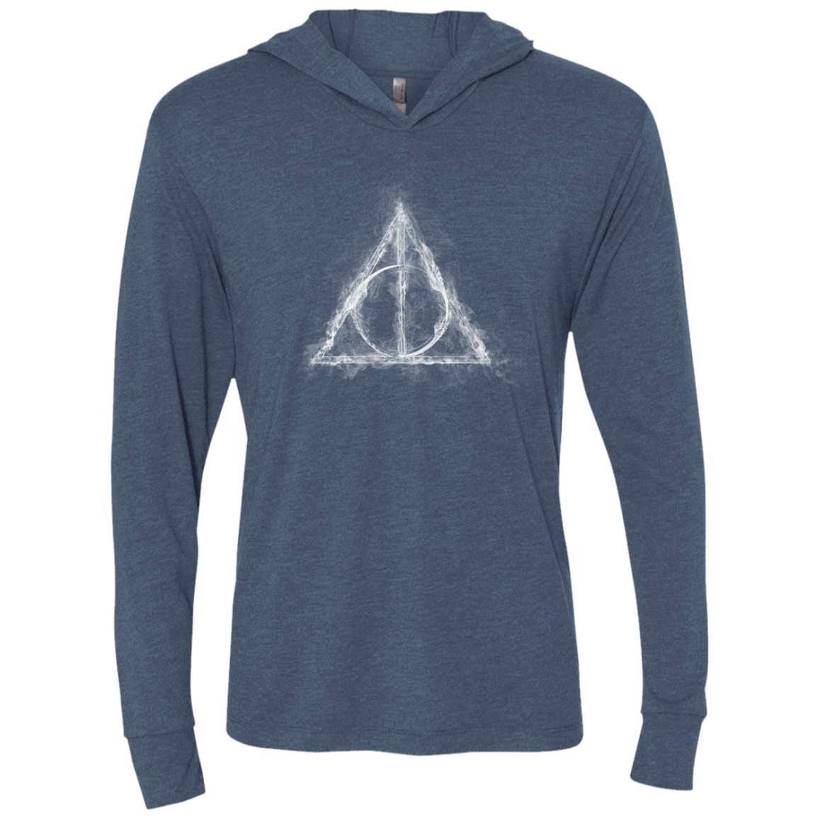 T-Shirts Indigo / X-Small WIZARD SMOKE Triblend Long Sleeve Hoodie Tee