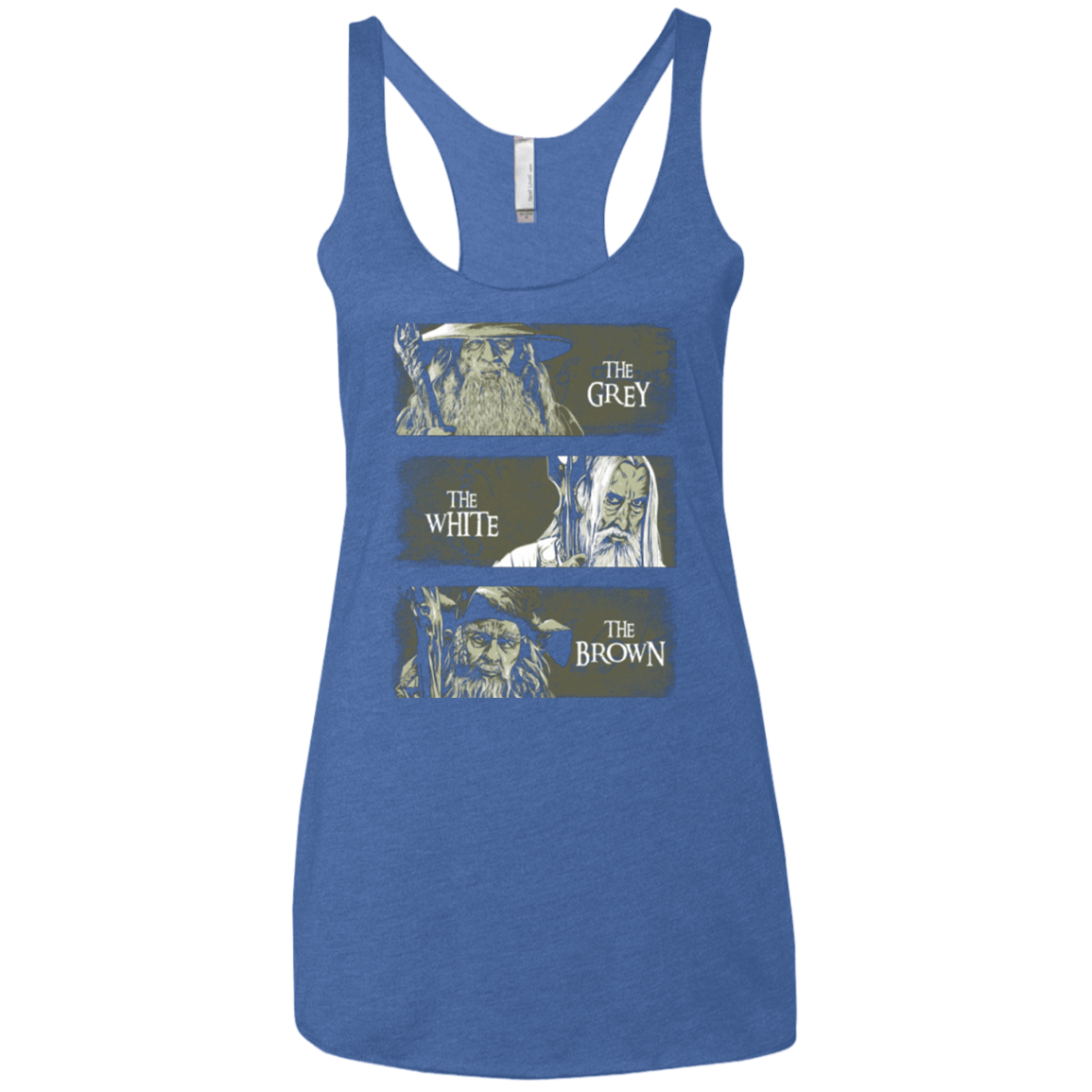 T-Shirts Vintage Royal / X-Small Wizards of Middle Earth Women's Triblend Racerback Tank