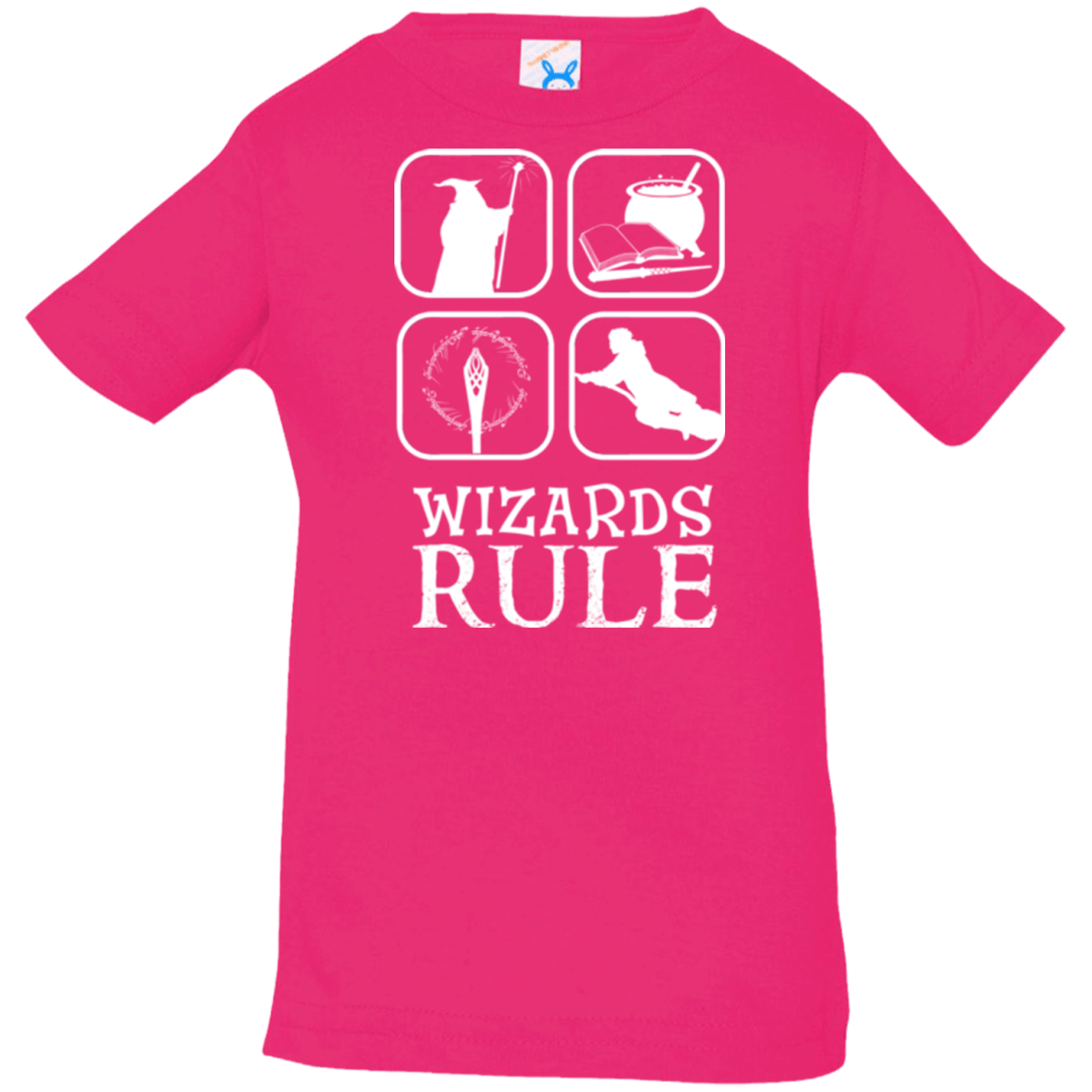 T-Shirts Hot Pink / 6 Months Wizards Rule Infant Premium T-Shirt