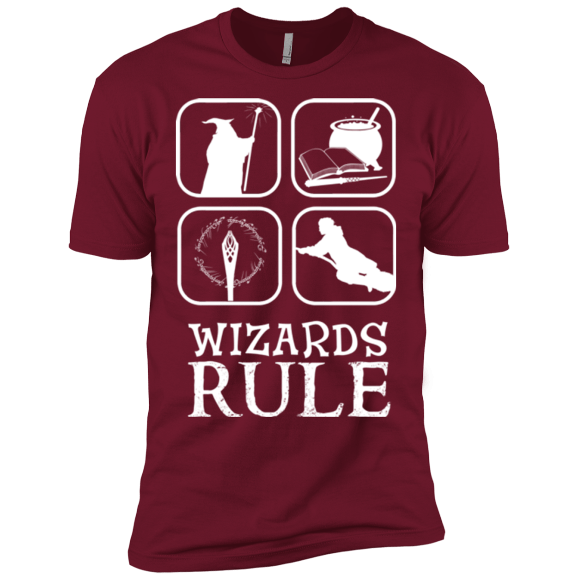 T-Shirts Cardinal / X-Small Wizards Rule Men's Premium T-Shirt