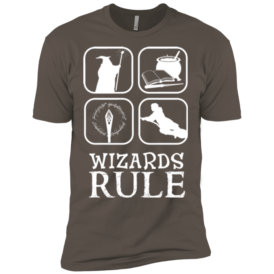 T-Shirts Warm Grey / X-Small Wizards Rule Men's Premium T-Shirt