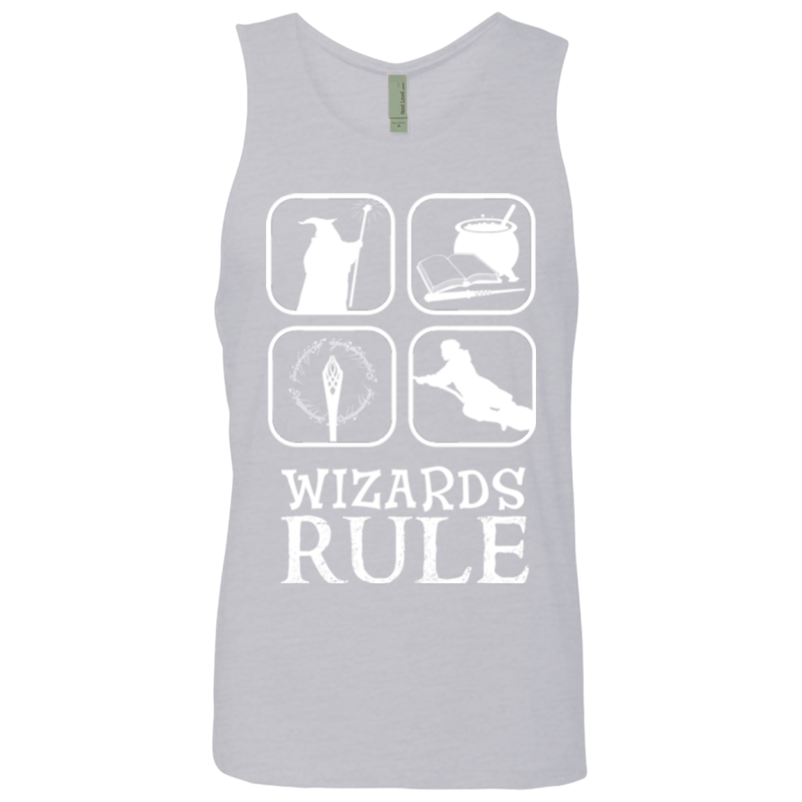 T-Shirts Heather Grey / Small Wizards Rule Men's Premium Tank Top