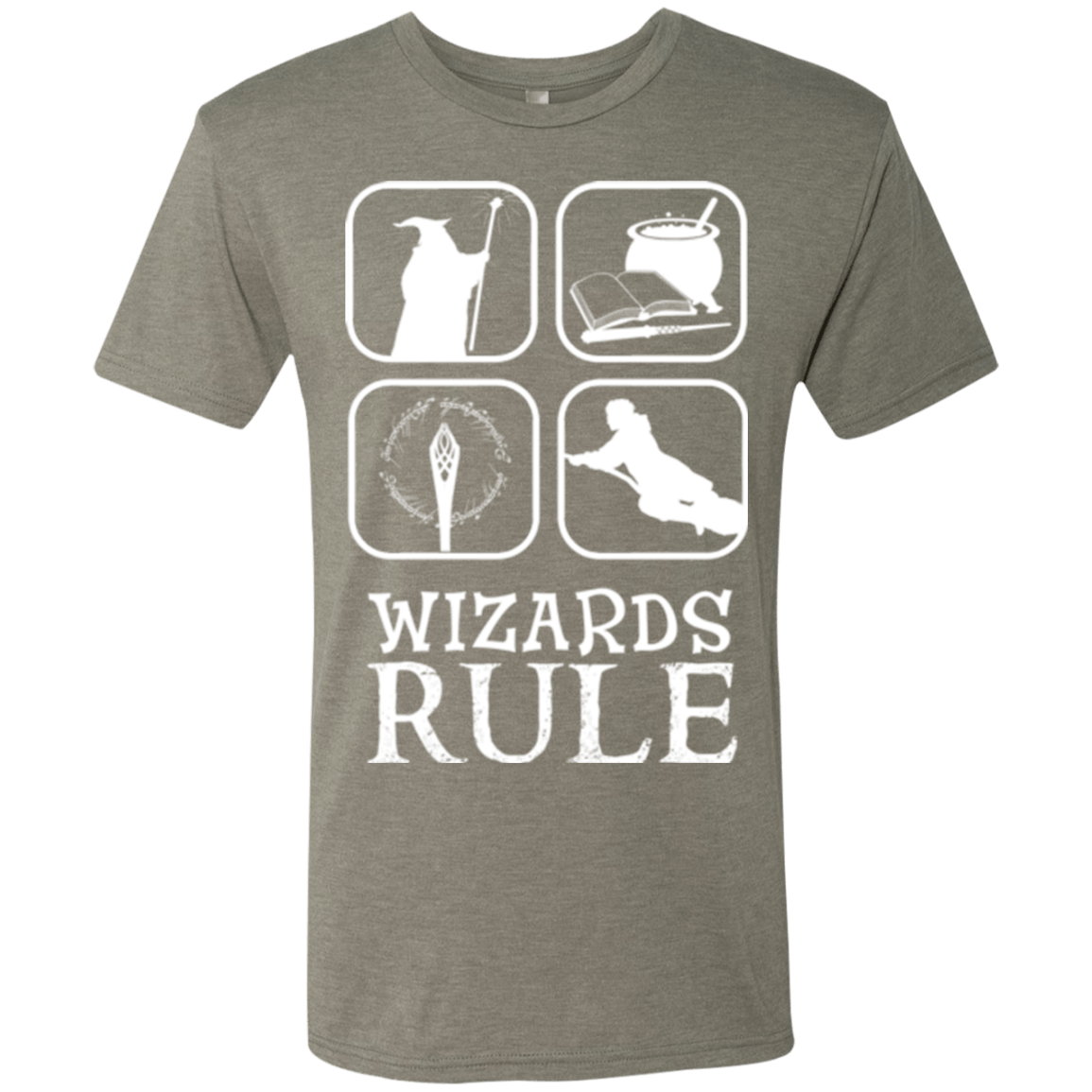 T-Shirts Venetian Grey / Small Wizards Rule Men's Triblend T-Shirt
