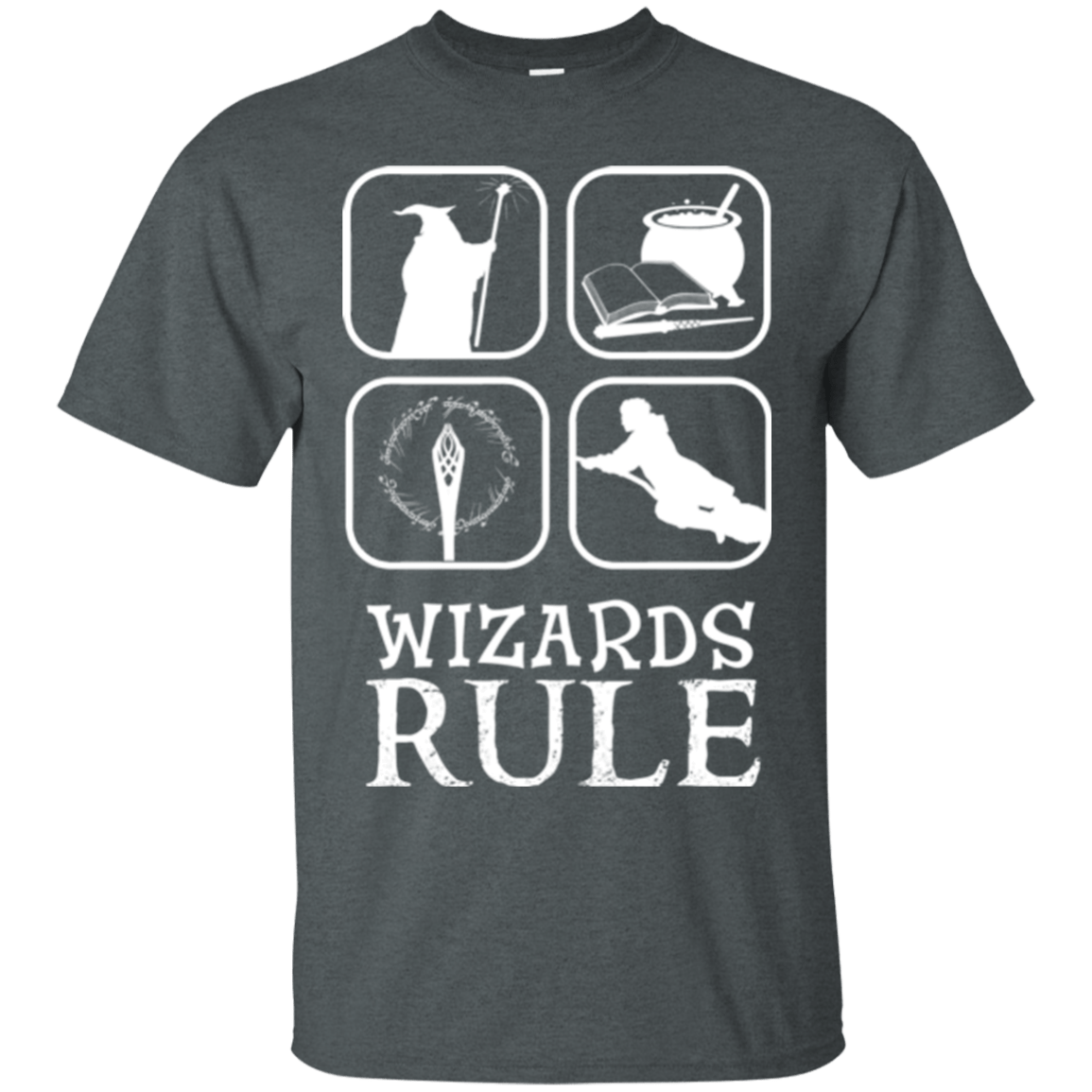 T-Shirts Dark Heather / Small Wizards Rule T-Shirt