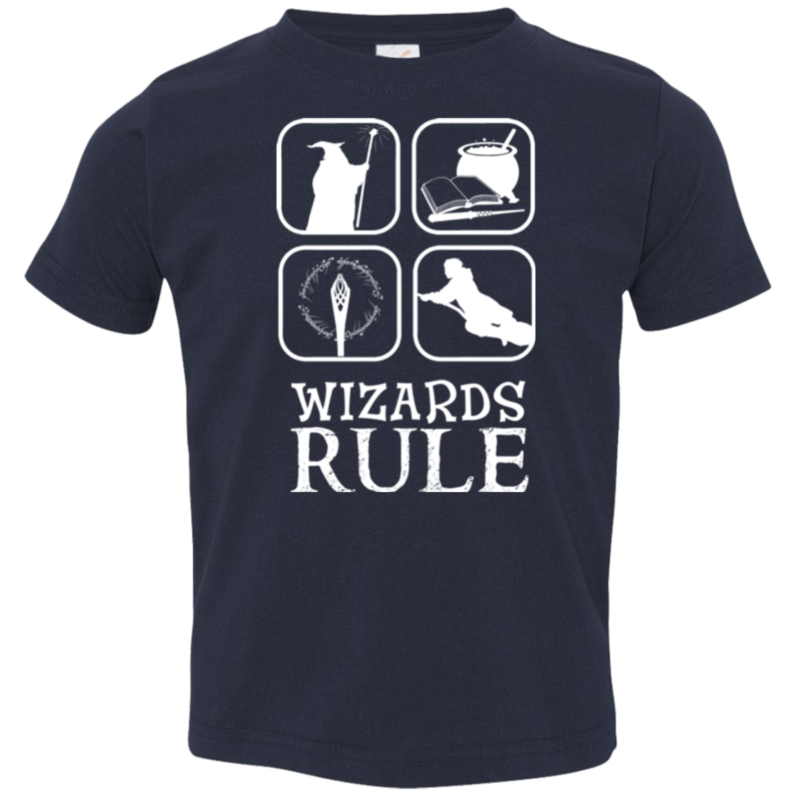 T-Shirts Navy / 2T Wizards Rule Toddler Premium T-Shirt