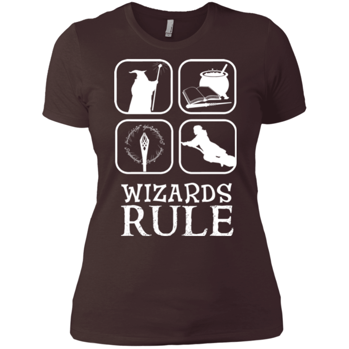 T-Shirts Dark Chocolate / X-Small Wizards Rule Women's Premium T-Shirt