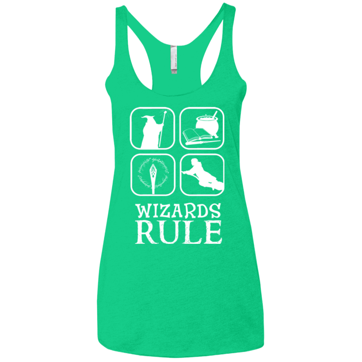 T-Shirts Envy / X-Small Wizards Rule Women's Triblend Racerback Tank