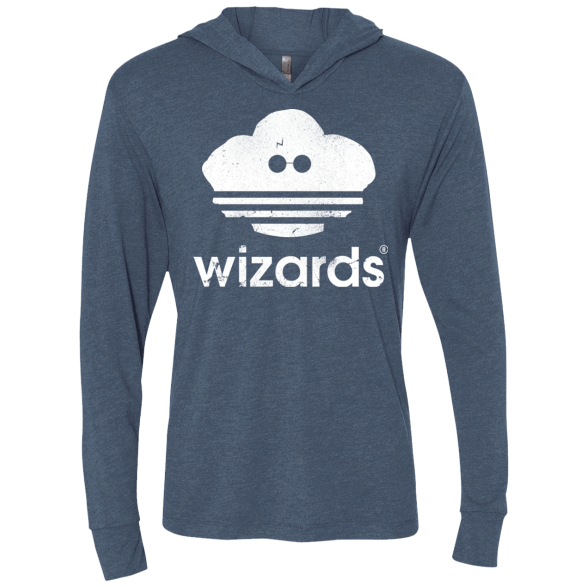 T-Shirts Indigo / X-Small Wizards Triblend Long Sleeve Hoodie Tee