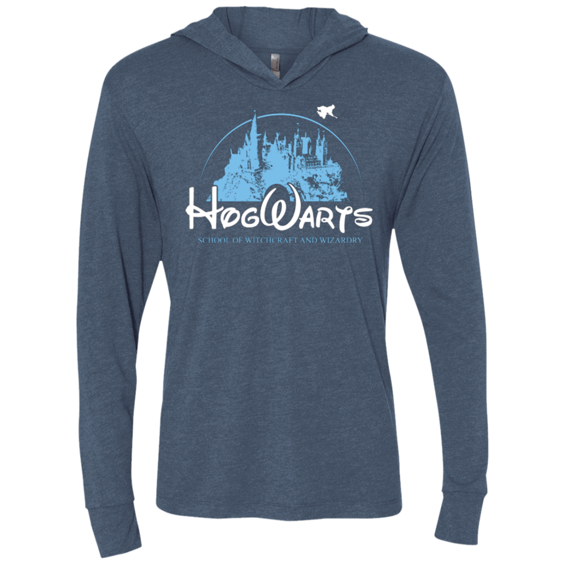 T-Shirts Indigo / X-Small Wizneyland Triblend Long Sleeve Hoodie Tee