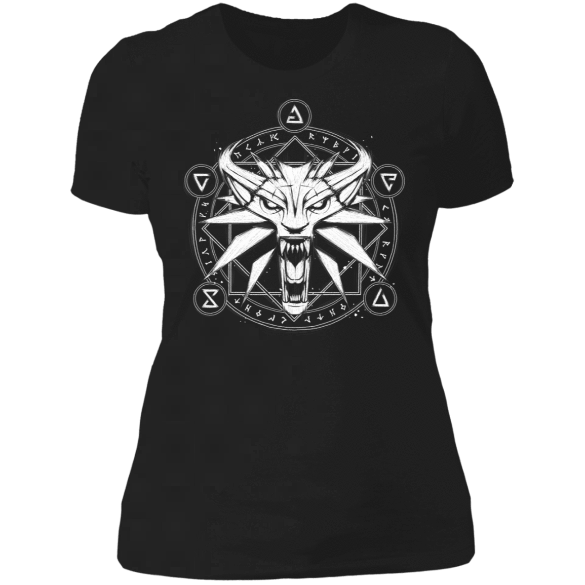 T-Shirts Black / X-Small Wolf Medallion Women's Premium T-Shirt