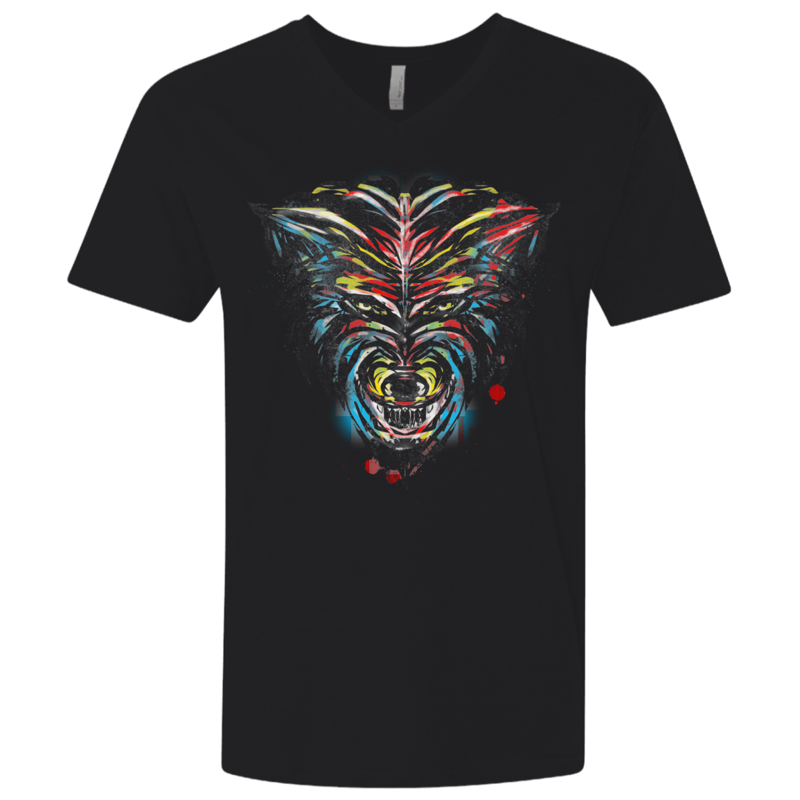 Wolf Stencil Men's Premium V-Neck