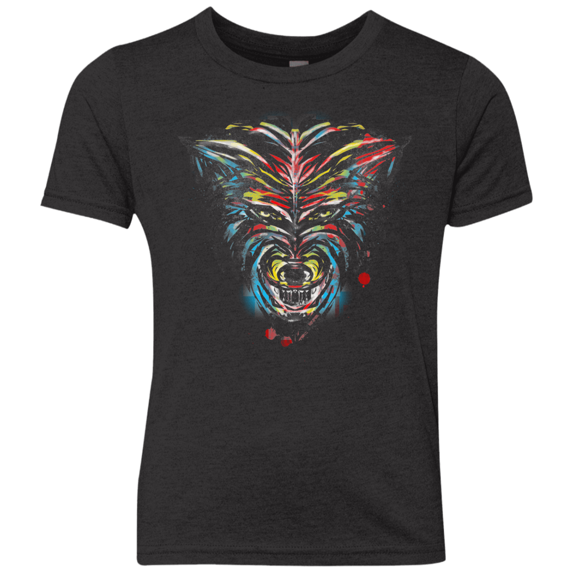 Wolf Stencil Youth Triblend T-Shirt