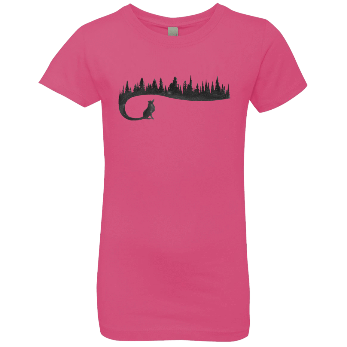 T-Shirts Hot Pink / YXS Wolf Tail Girls Premium T-Shirt