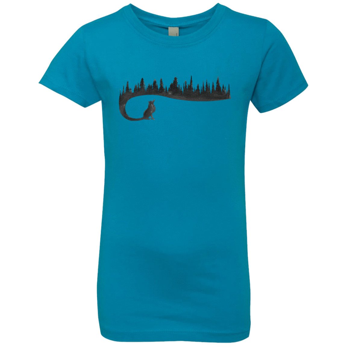 T-Shirts Turquoise / YXS Wolf Tail Girls Premium T-Shirt
