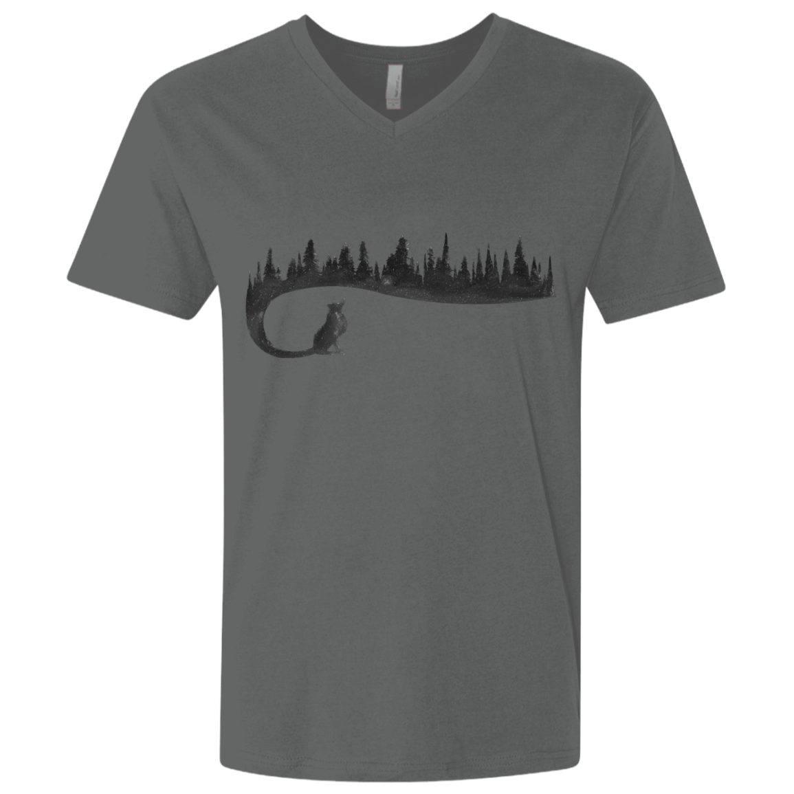 T-Shirts Heavy Metal / X-Small Wolf Tail Men's Premium V-Neck