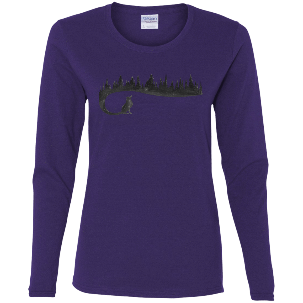 T-Shirts Purple / S Wolf Tail Women's Long Sleeve T-Shirt