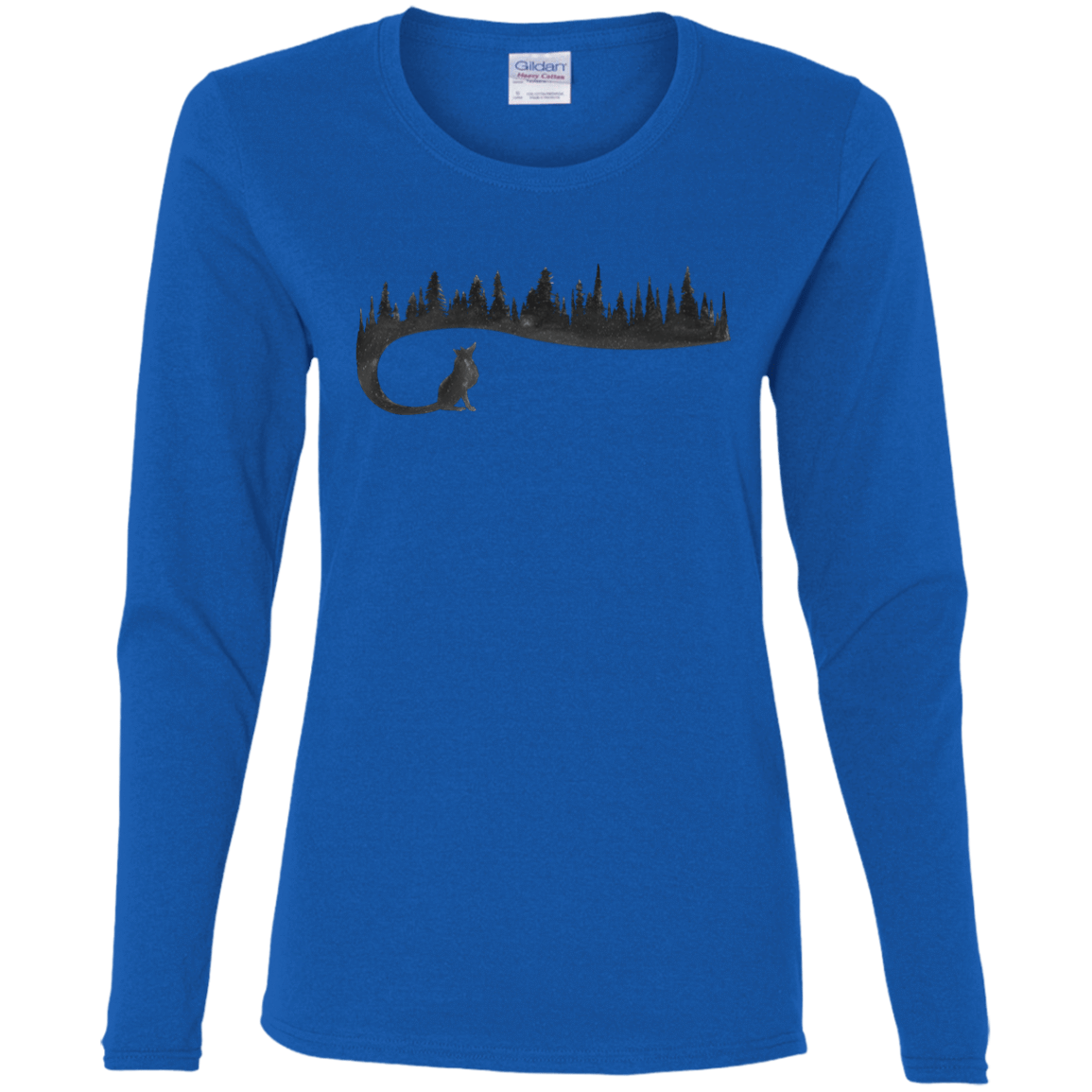 T-Shirts Royal / S Wolf Tail Women's Long Sleeve T-Shirt