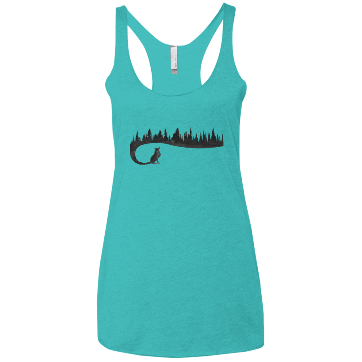 Wolf Tail Women's Triblend Racerback Tank