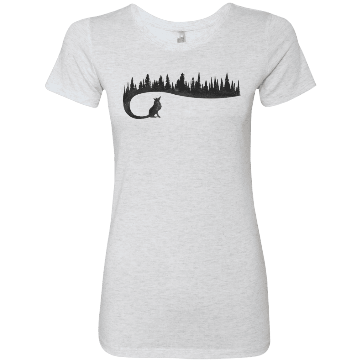 T-Shirts Heather White / S Wolf Tail Women's Triblend T-Shirt