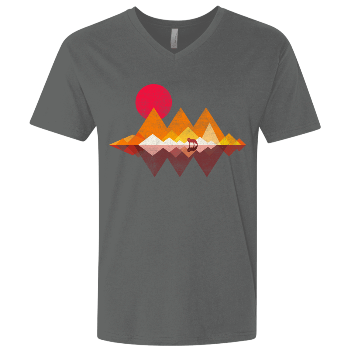 T-Shirts Heavy Metal / X-Small Wolflands Men's Premium V-Neck