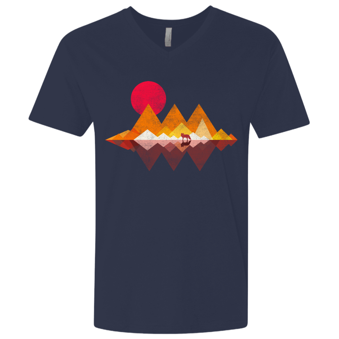 T-Shirts Midnight Navy / X-Small Wolflands Men's Premium V-Neck