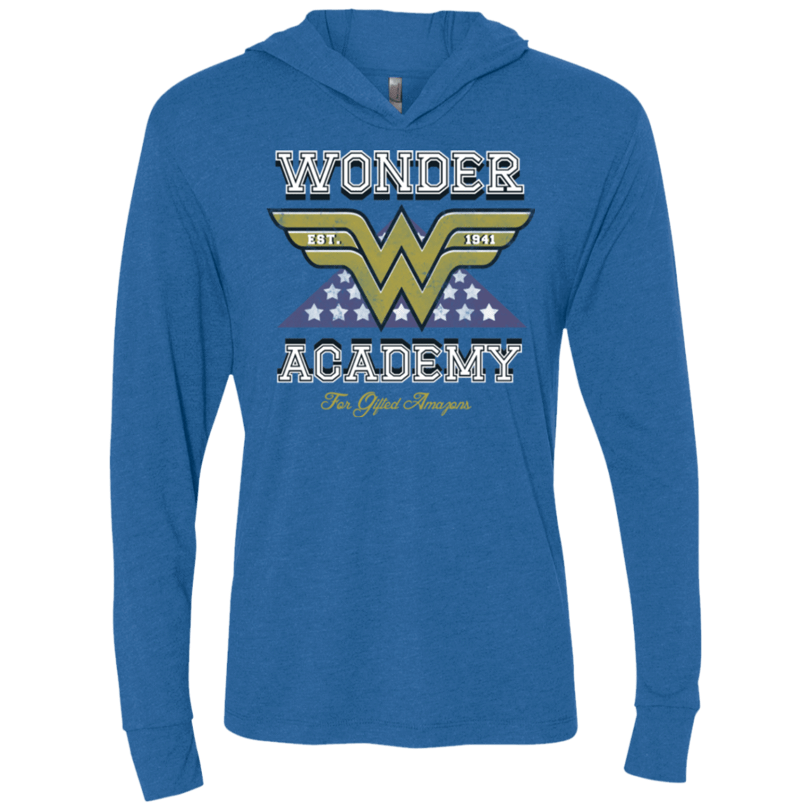 T-Shirts Vintage Royal / X-Small Wonder Academy Triblend Long Sleeve Hoodie Tee