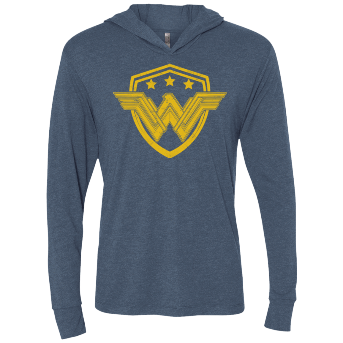 T-Shirts Indigo / X-Small Wonder Eagle Triblend Long Sleeve Hoodie Tee