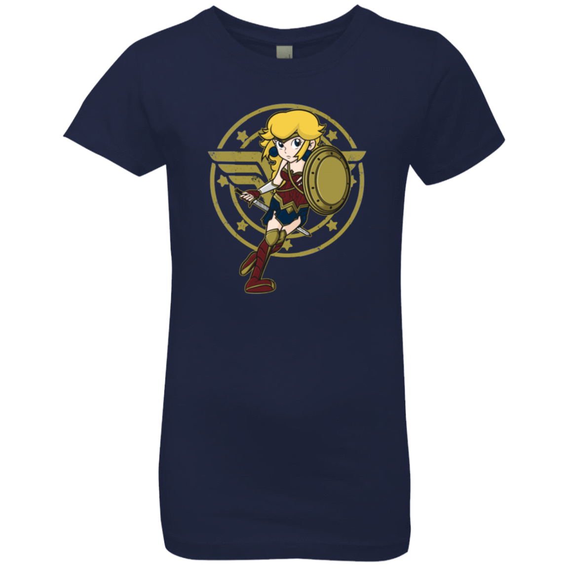 T-Shirts Midnight Navy / YXS Wonder Peach Girls Premium T-Shirt