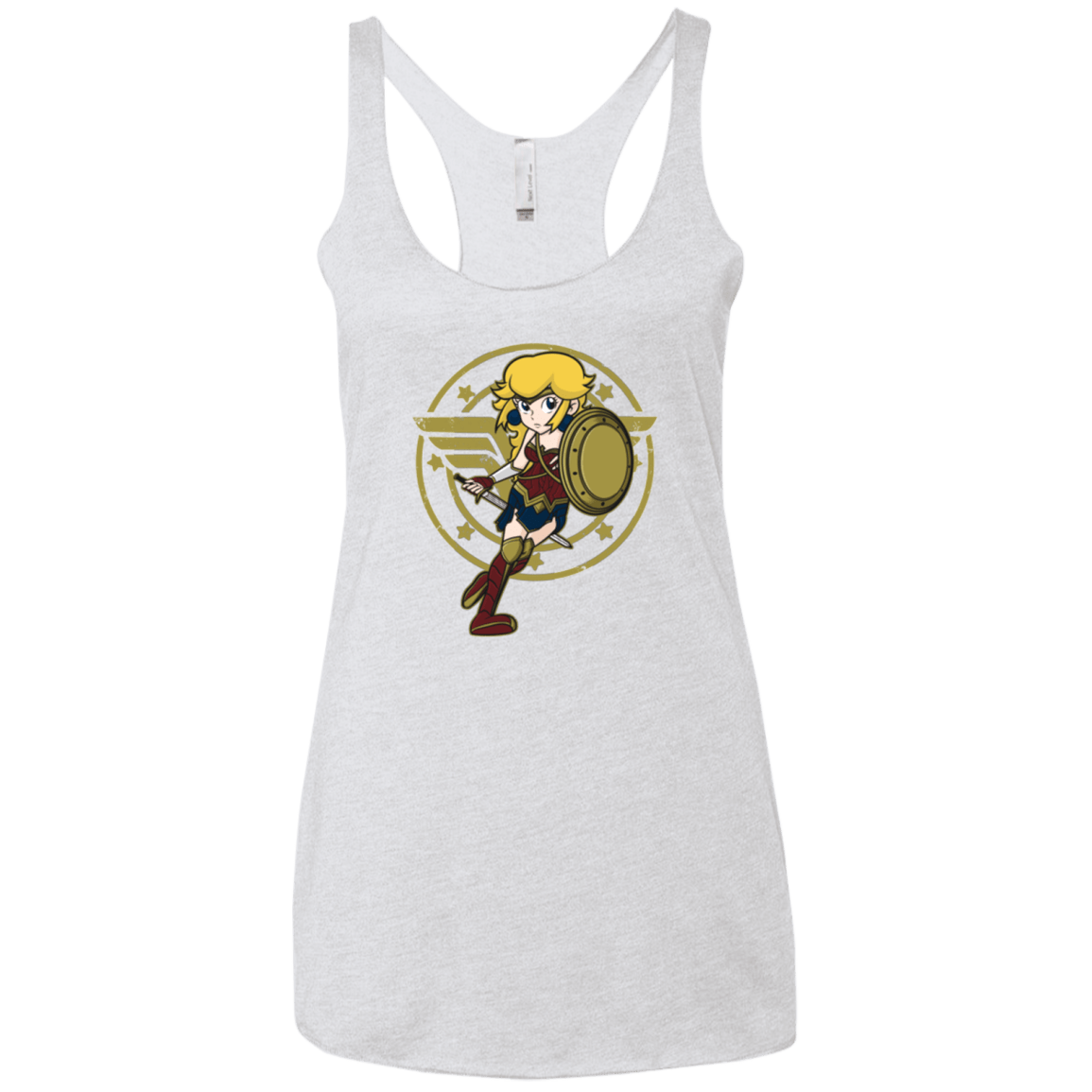 T-Shirts Heather White / X-Small Wonder Peach Women's Triblend Racerback Tank