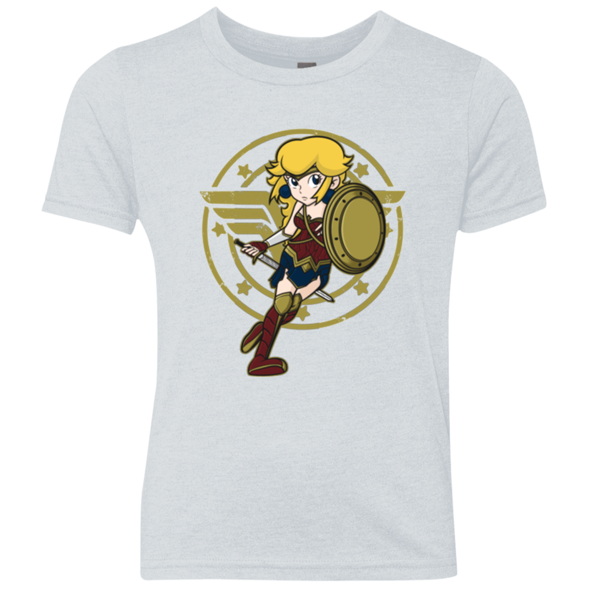 T-Shirts Heather White / YXS Wonder Peach Youth Triblend T-Shirt