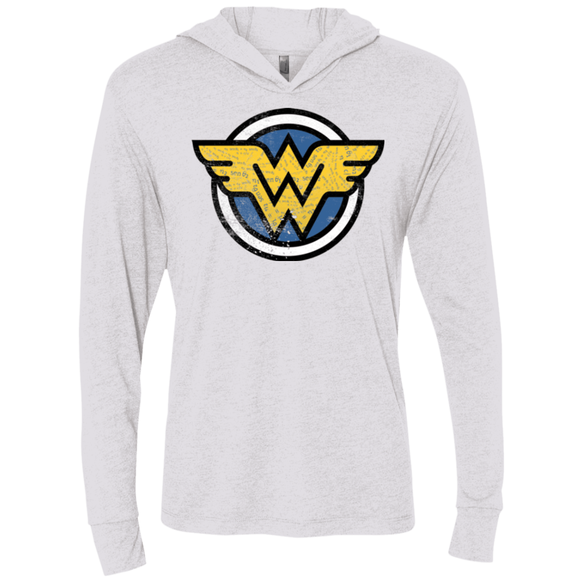 T-Shirts Heather White / X-Small WONDER WOMAN Triblend Long Sleeve Hoodie Tee