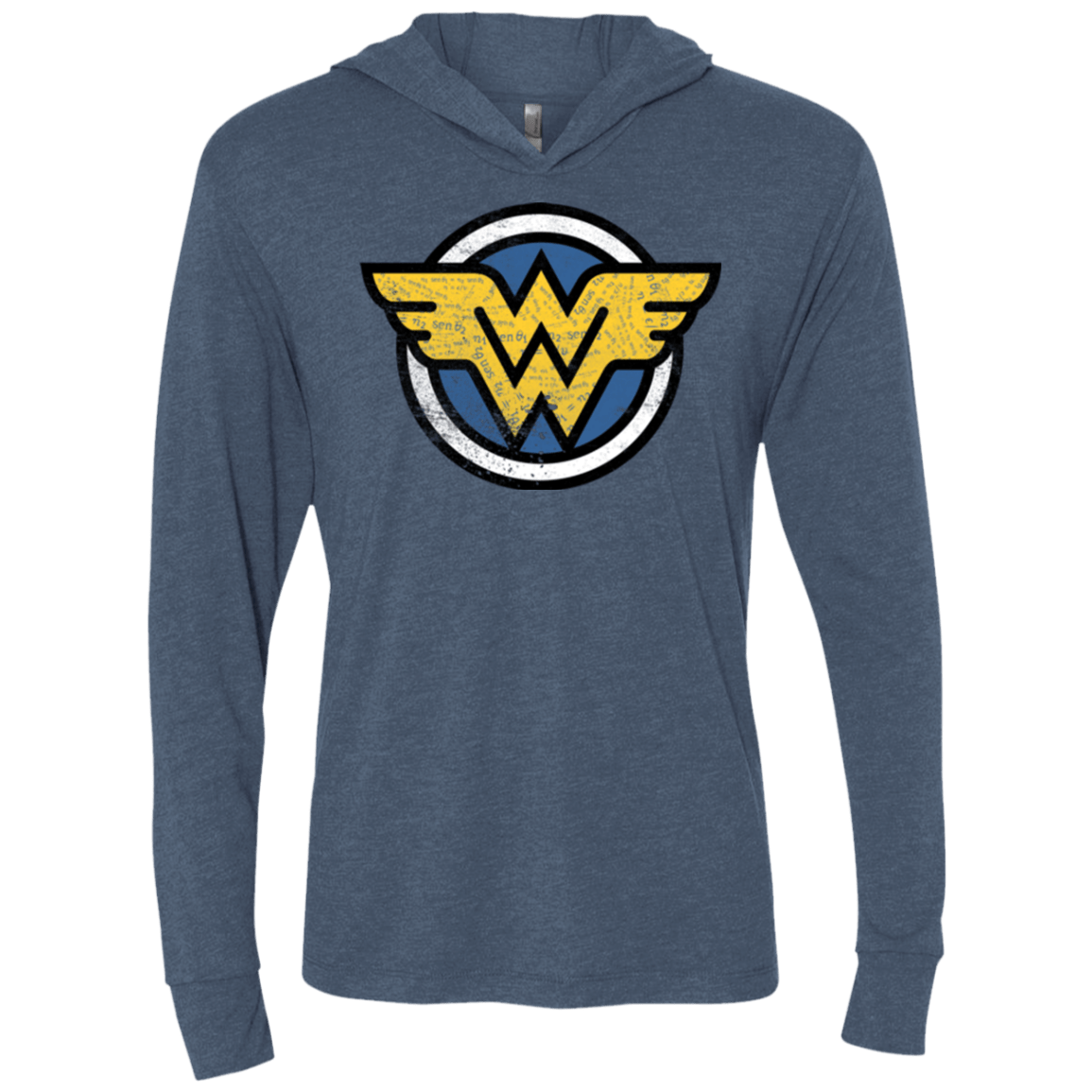 T-Shirts Indigo / X-Small WONDER WOMAN Triblend Long Sleeve Hoodie Tee