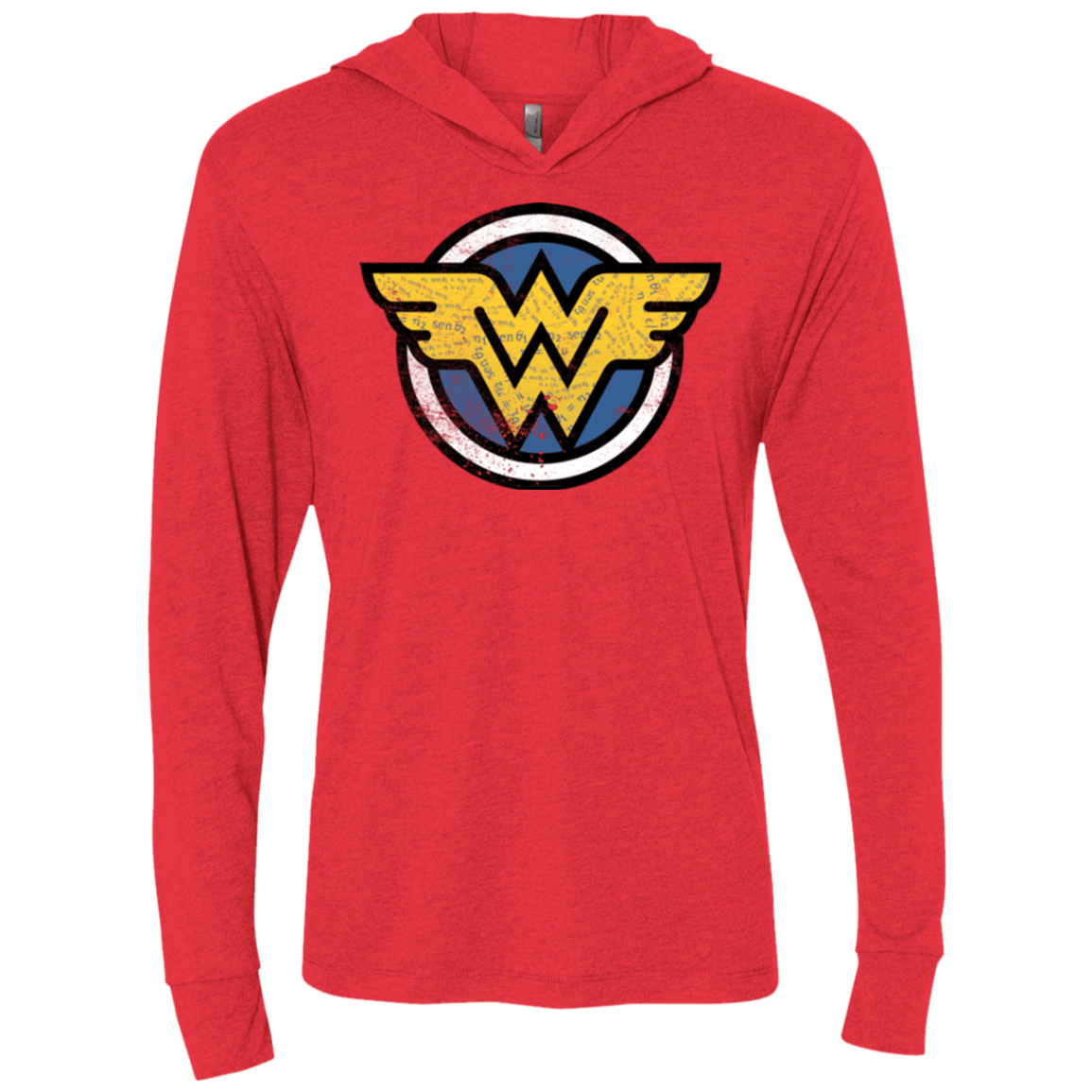 T-Shirts Vintage Red / X-Small WONDER WOMAN Triblend Long Sleeve Hoodie Tee
