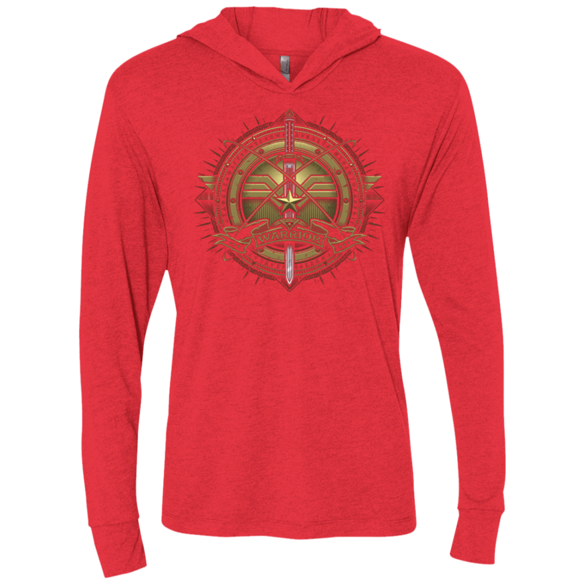 T-Shirts Vintage Red / X-Small Wonderfull Warrior Triblend Long Sleeve Hoodie Tee