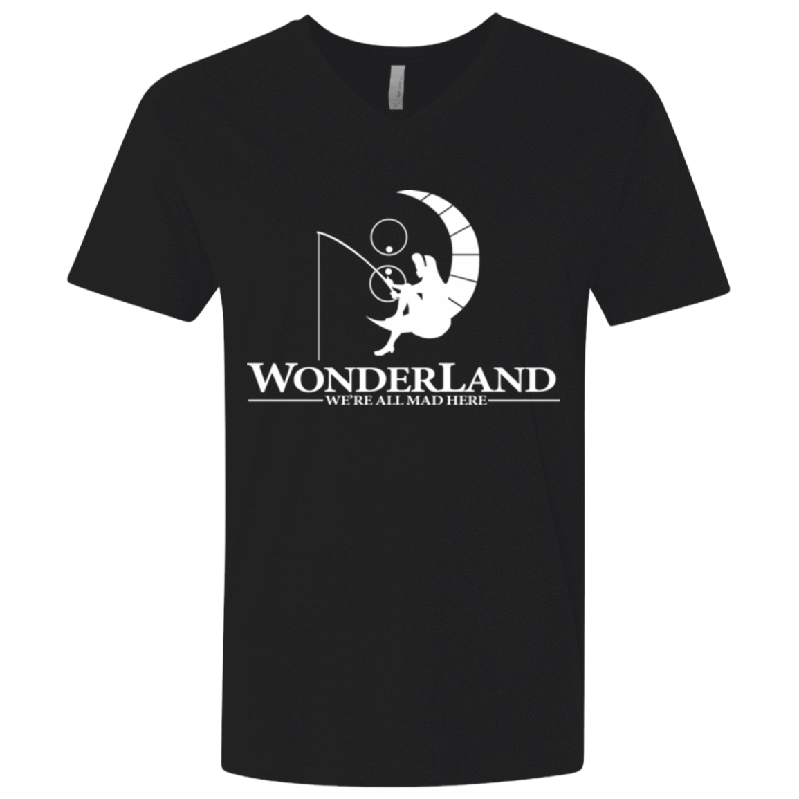 T-Shirts Black / X-Small Wonderland Animation Men's Premium V-Neck