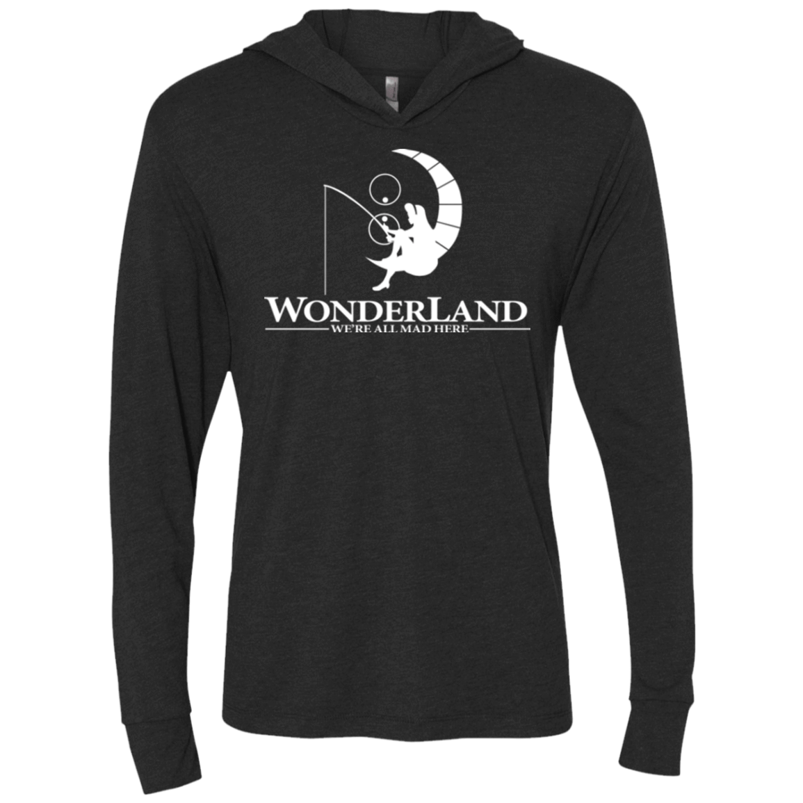 T-Shirts Vintage Black / X-Small Wonderland Animation Triblend Long Sleeve Hoodie Tee
