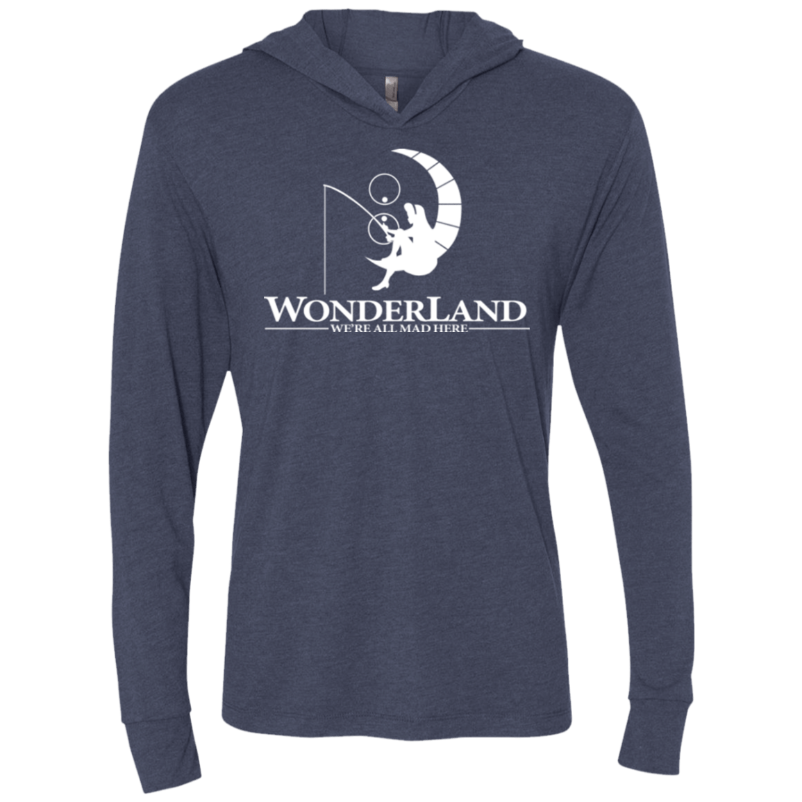T-Shirts Vintage Navy / X-Small Wonderland Animation Triblend Long Sleeve Hoodie Tee
